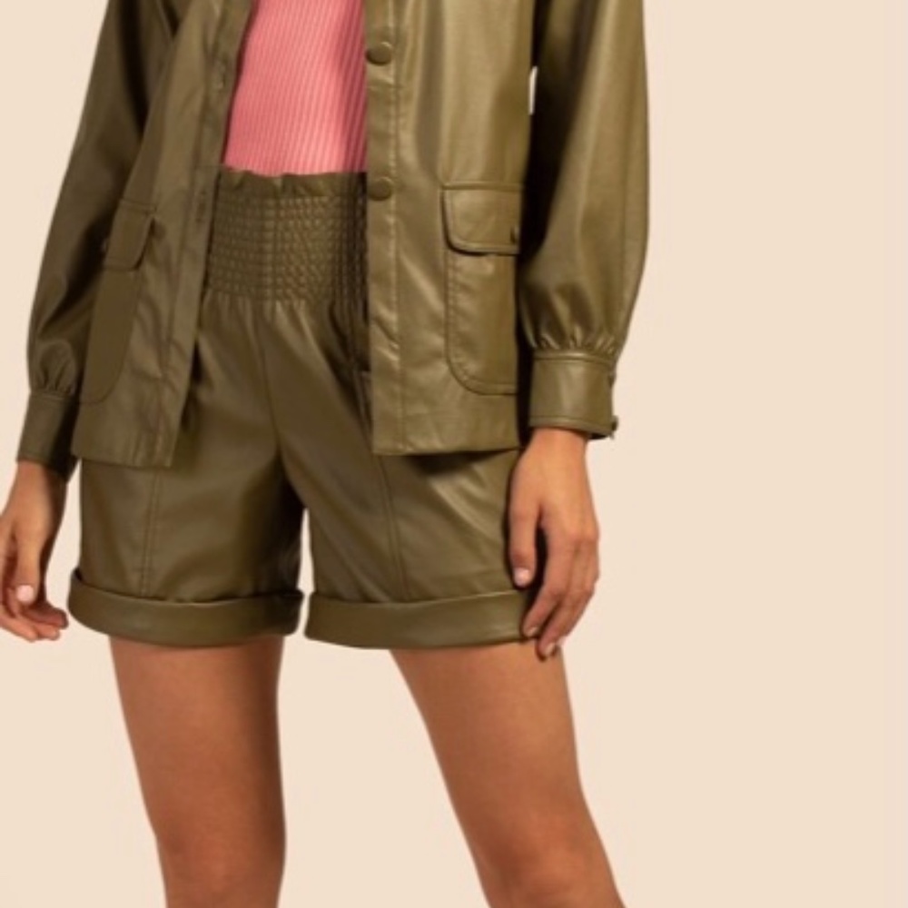Trina Turk Faux Leather shorts
